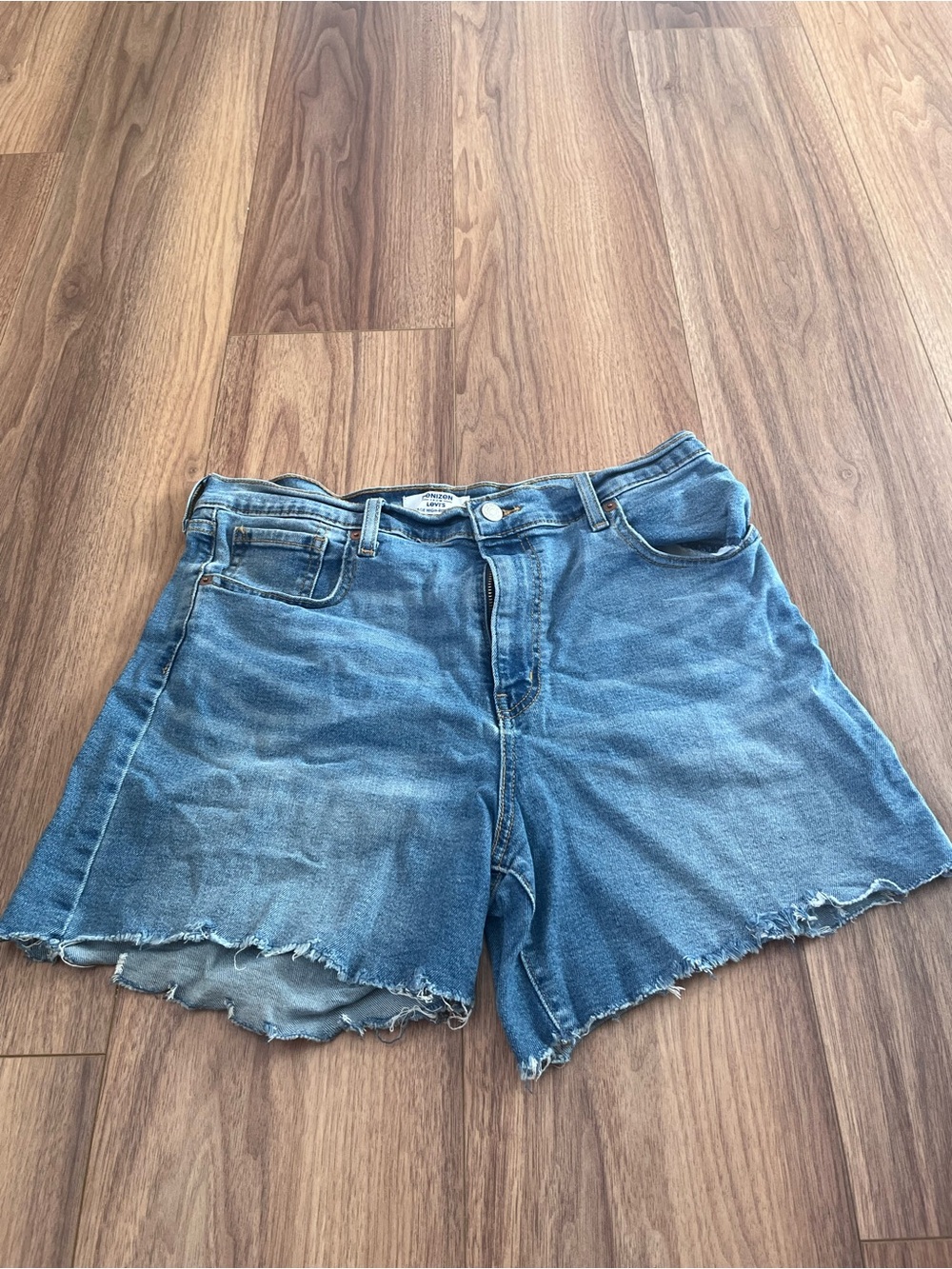 Levi's Light Blue Distressed Denim Shorts
